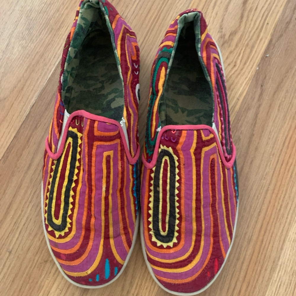 Authentic Handmade Mola Kuna Shoes